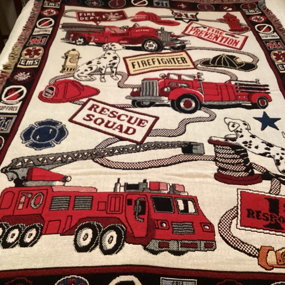 Goodwin Weavers Fire Fighters 100% cotton throw.